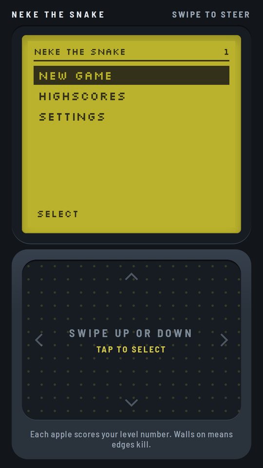 Main menu